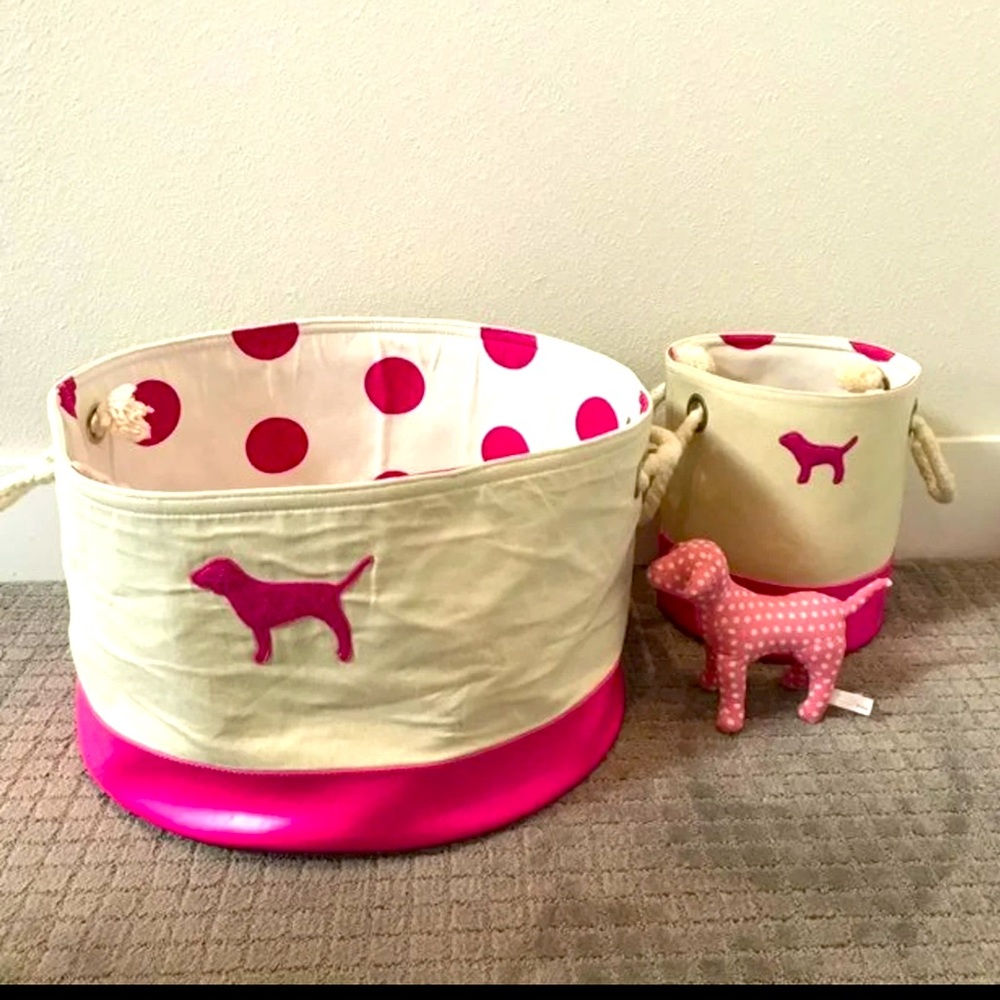 ISO Victoria’s Secret Pink Canvas Bin ISO
